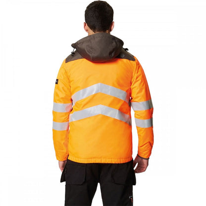 TRA316 Mens Hi-Vis Waterproof Reflective Overhead Bomber Jacket