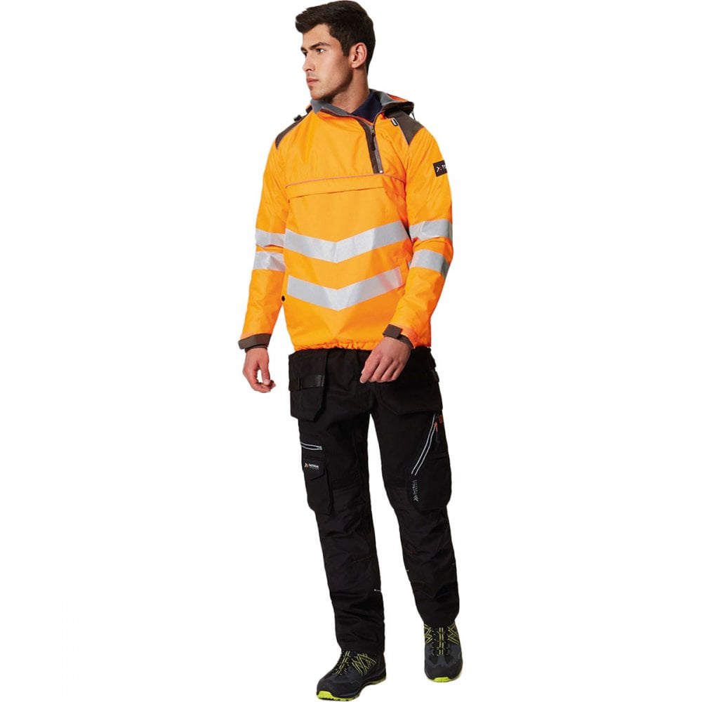 TRA316 Mens Hi-Vis Waterproof Reflective Overhead Bomber Jacket