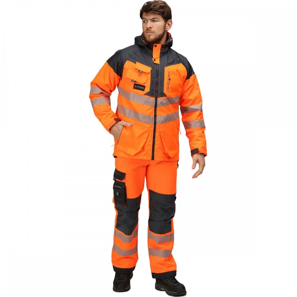TRA340 Mens Hi-Vis Waterproof Reflective Parka Jacket