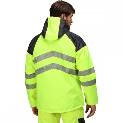 TRA340 Mens Hi-Vis Waterproof Reflective Parka Jacket