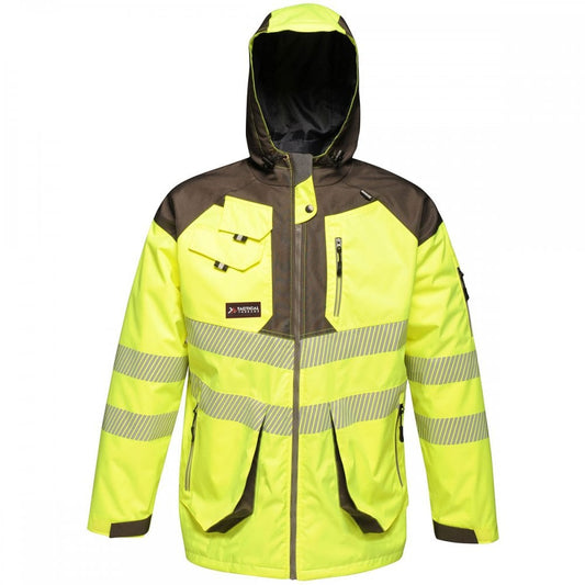 TRA340 Mens Hi-Vis Waterproof Reflective Parka Jacket