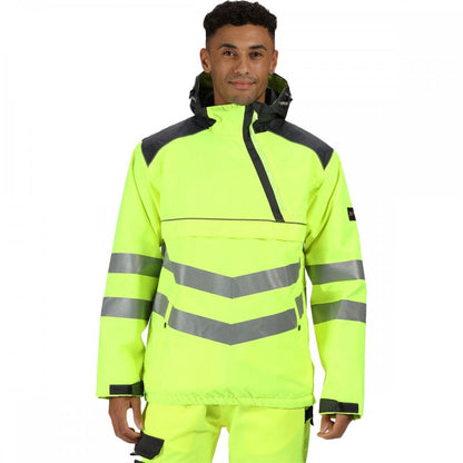 TRA316 Mens Hi-Vis Waterproof Reflective Overhead Bomber Jacket