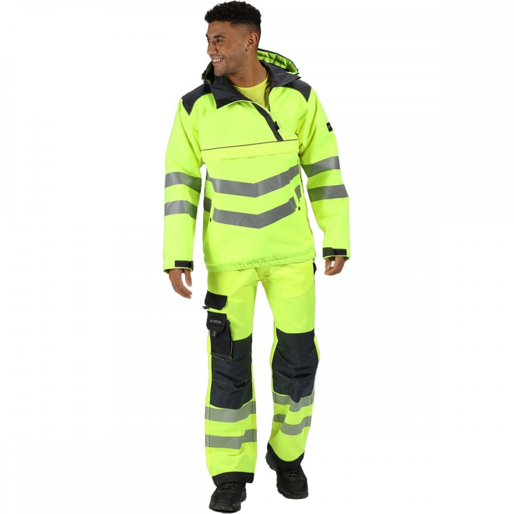 TRA316 Mens Hi-Vis Waterproof Reflective Overhead Bomber Jacket