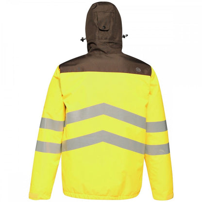 TRA316 Mens Hi-Vis Waterproof Reflective Overhead Bomber Jacket