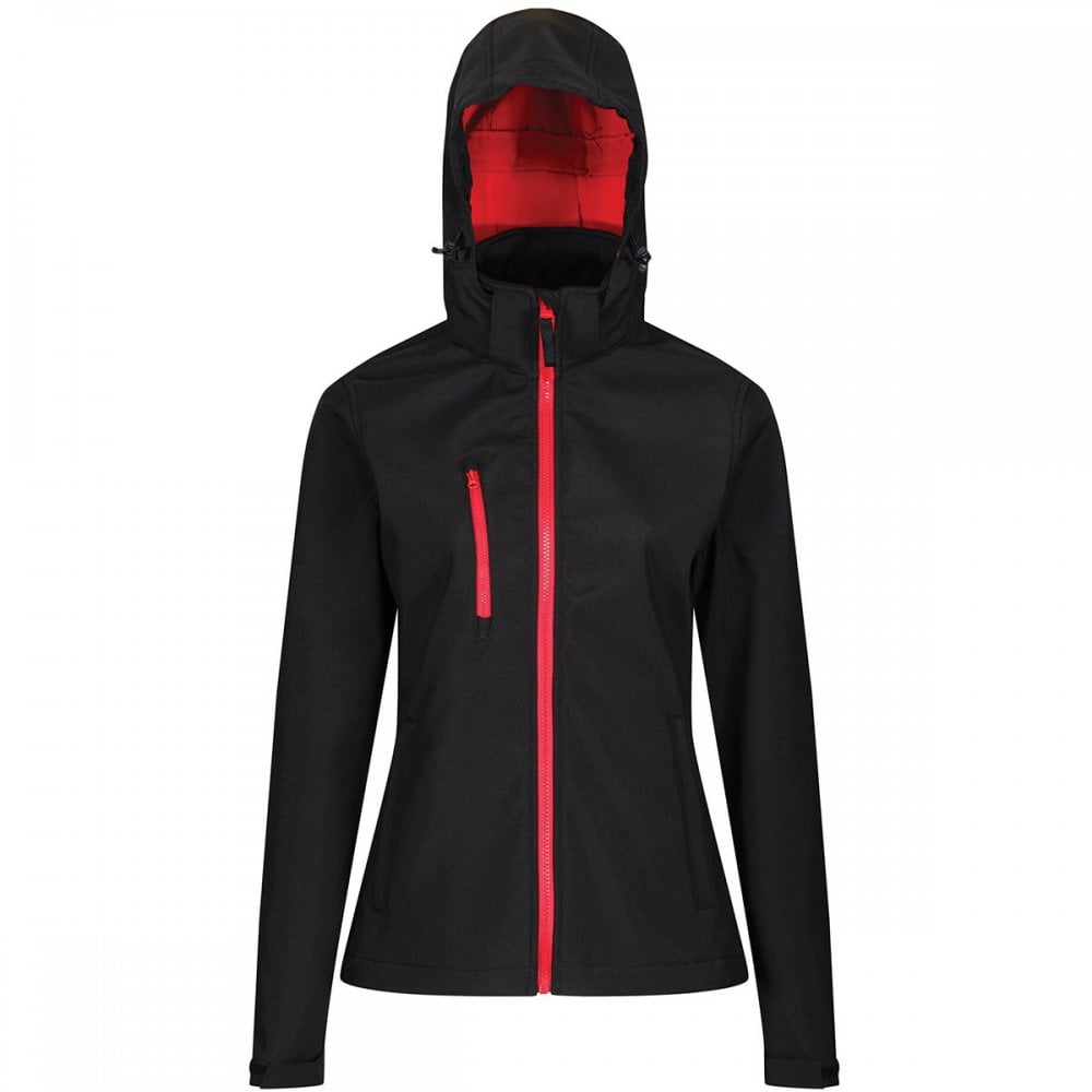 TRA702 Womens Venturer 3-Layer Printable Hooded Softshell Jacket