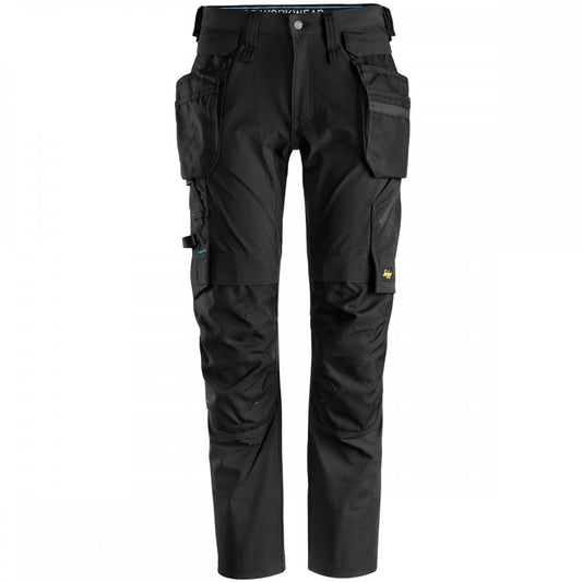6208 LiteWork Trousers+ 4 Way Stretch Detachable Holster Pockets Black - Slim Fit