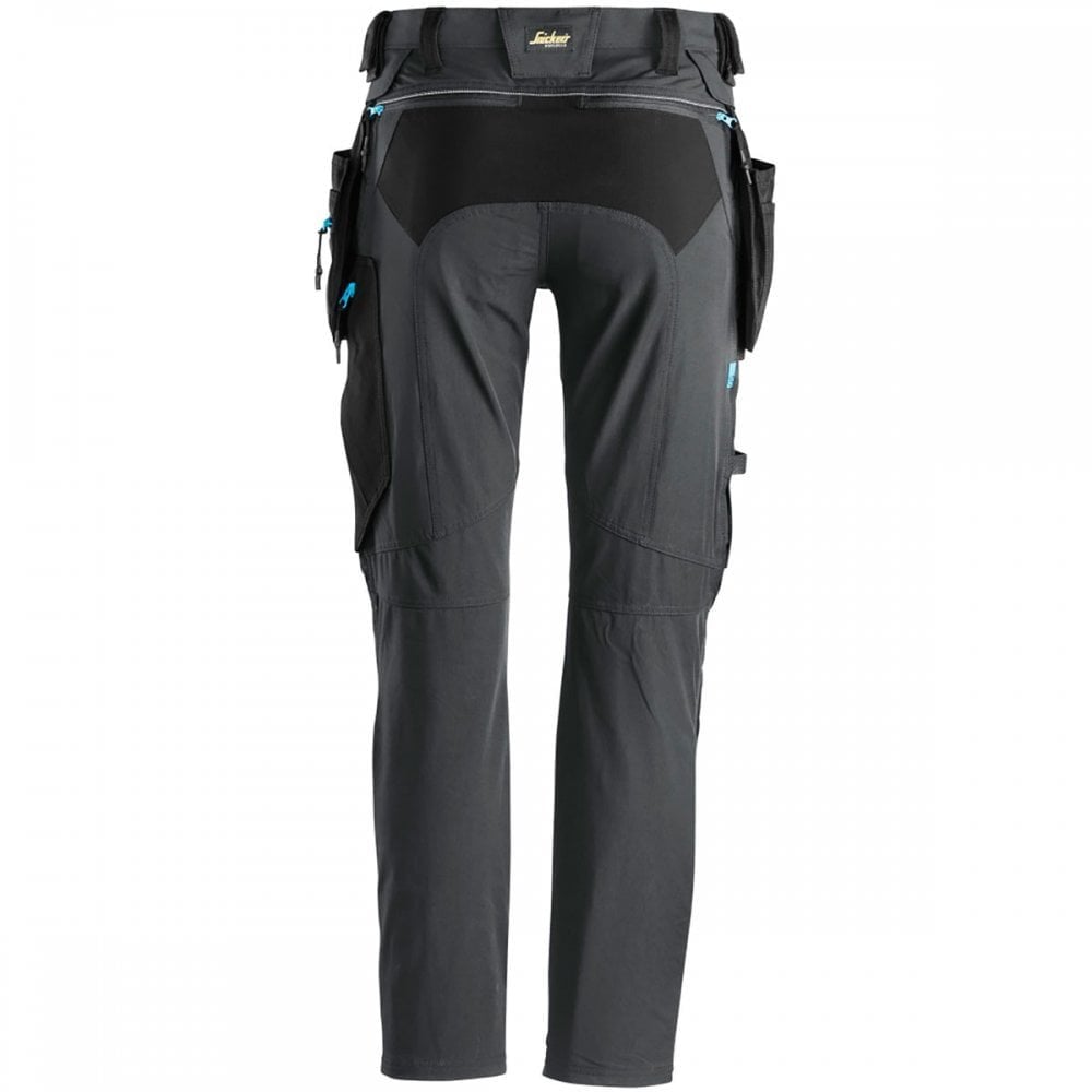 6208 LiteWork Trousers+ 4 Way Stretch Detachable Holster Pockets Steel Grey/Black - Slim Fit