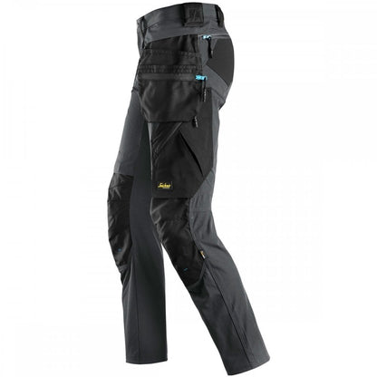 6208 LiteWork Trousers+ 4 Way Stretch Detachable Holster Pockets Steel Grey/Black - Slim Fit