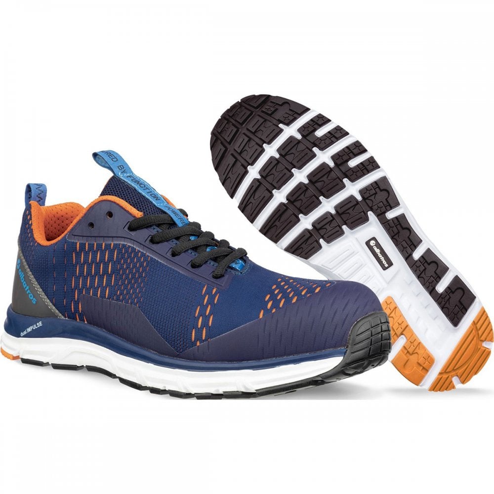 AER55 Impulse Low S1 Safety Trainer Blue/Orange