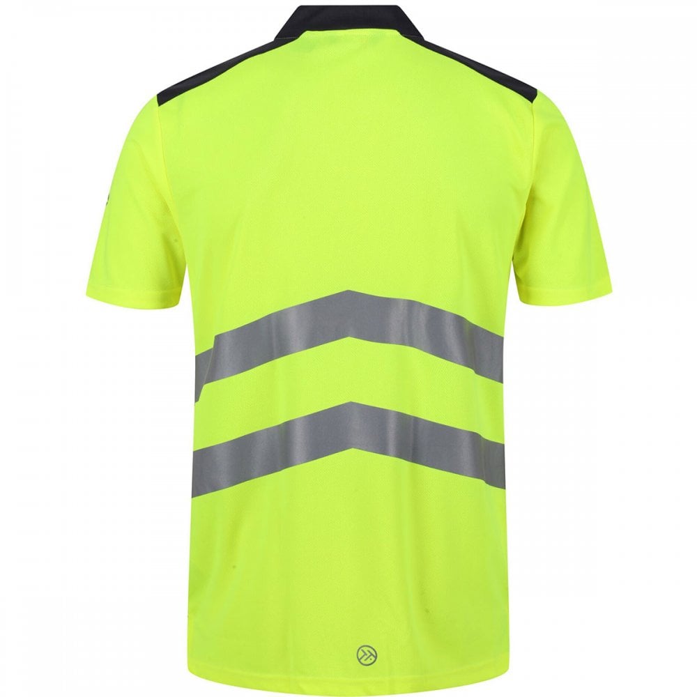 TRS176 Mens Tactical Hi Vis Reflective Polo Work Shirt