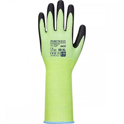 A632 Green Cut Glove Long Cuff