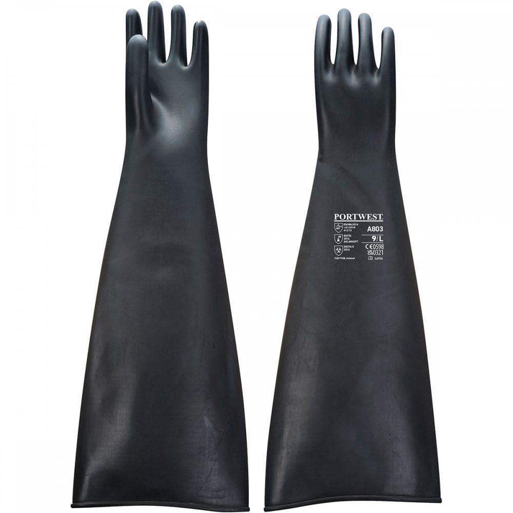A803 Heavyweight Latex Rubber Gauntlet 600mm