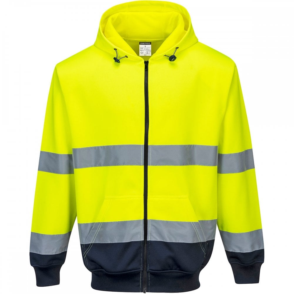 B317 Two-Tone Zip Front Hoodie