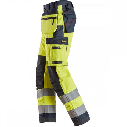 6261 ProtecWork Work Trousers Holster Pockets Equal Leg Pockets  High-Vis Class 2