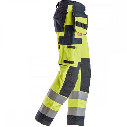 6261 ProtecWork Work Trousers Holster Pockets Equal Leg Pockets  High-Vis Class 2
