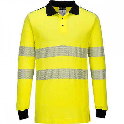 FR702 WX3 Flame Resistant Hi-Vis Long Sleeve Polo Shirt