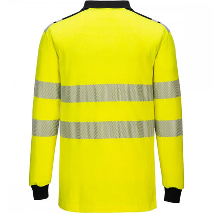 FR702 WX3 Flame Resistant Hi-Vis Long Sleeve Polo Shirt