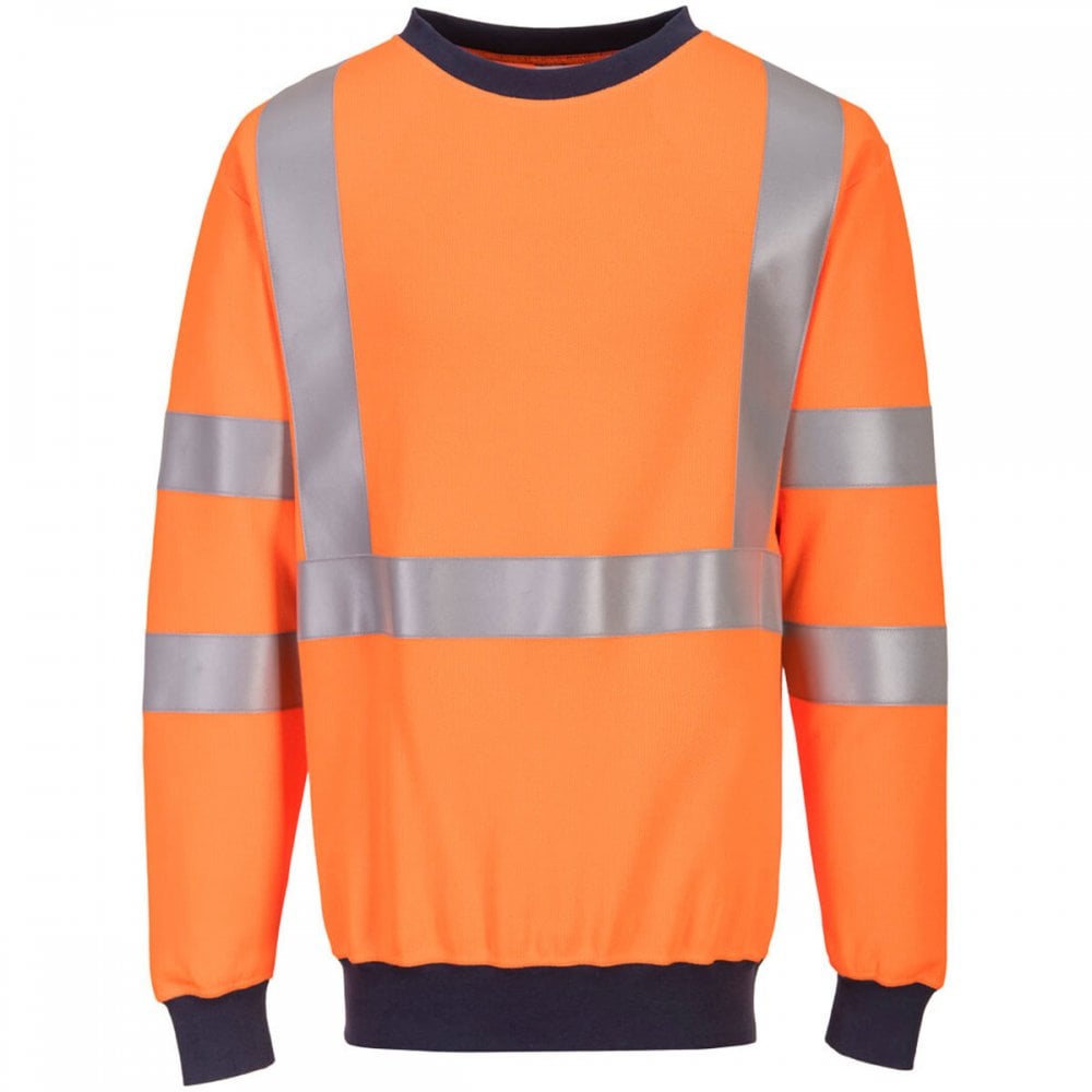 FR703 Flame Resistant RIS Sweatshirt Orange XL *One Size Only - Outlet Store*