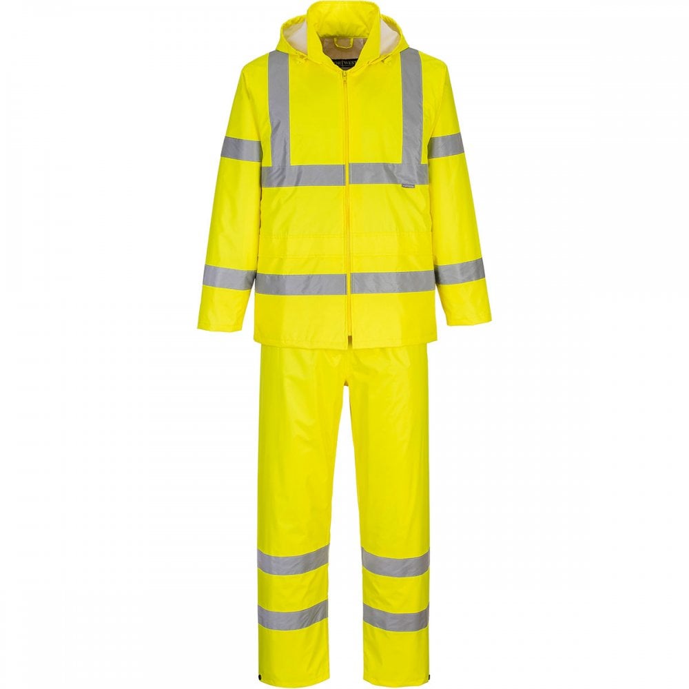 H448 Hi -Vis Packaway Rainsuit