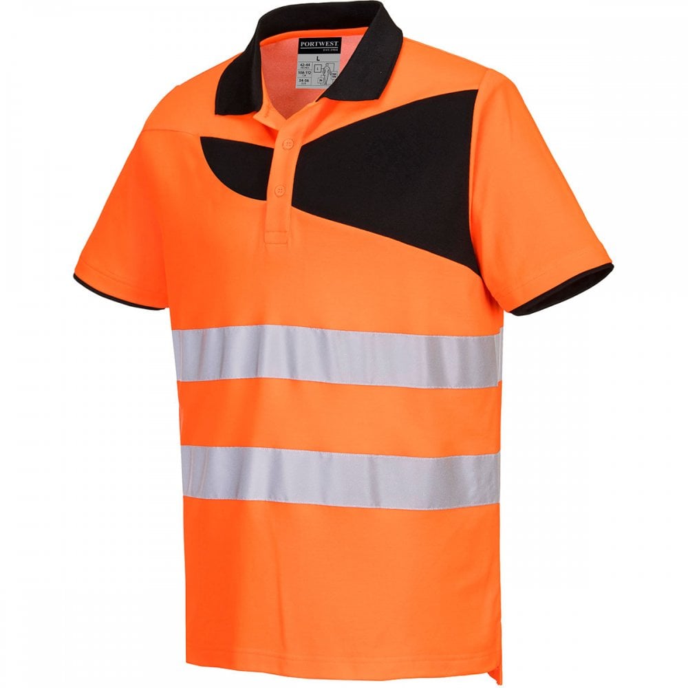 PW212 PW2 Hi-Vis Polo Shirt Short Sleeve