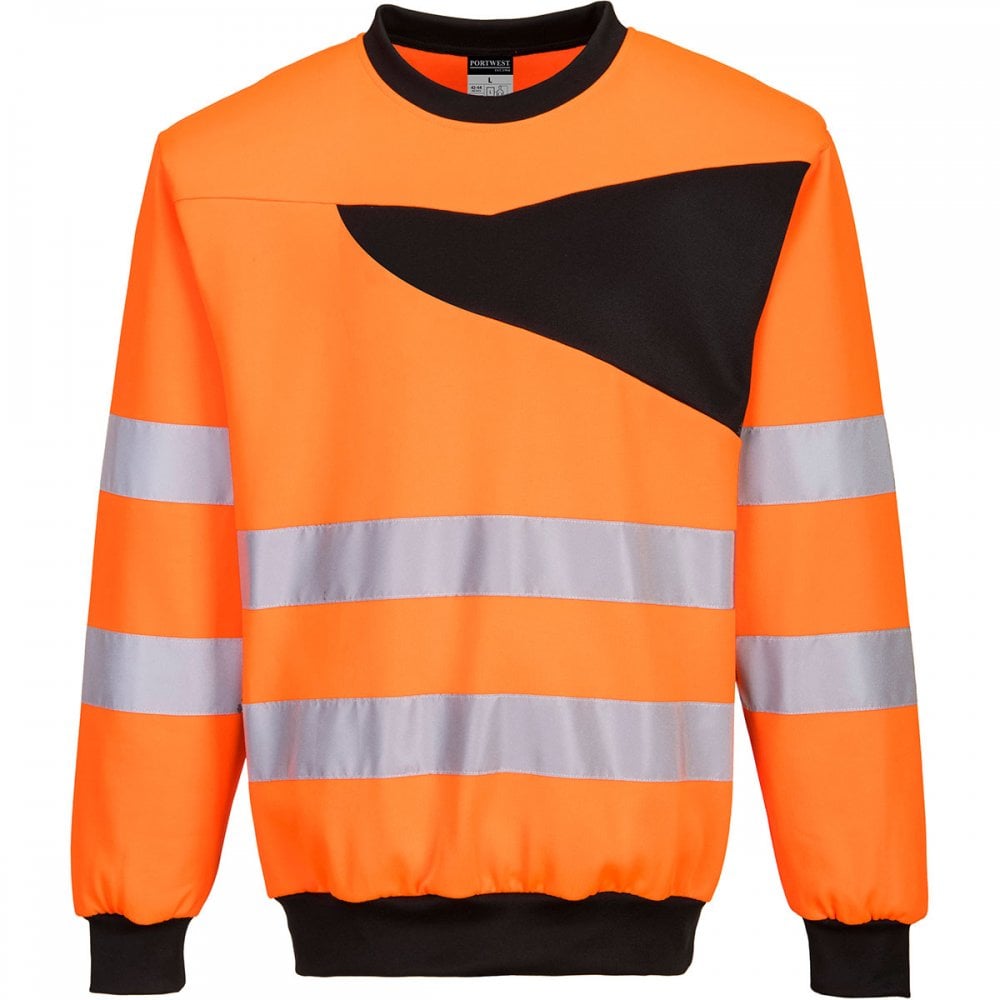 PW277 PW2 Hi-Vis Crew Neck Sweatshirt