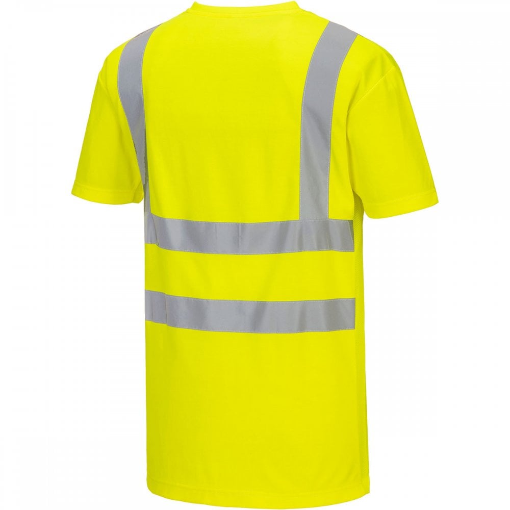 S179 V-Neck Mesh Inserts T-Shirt