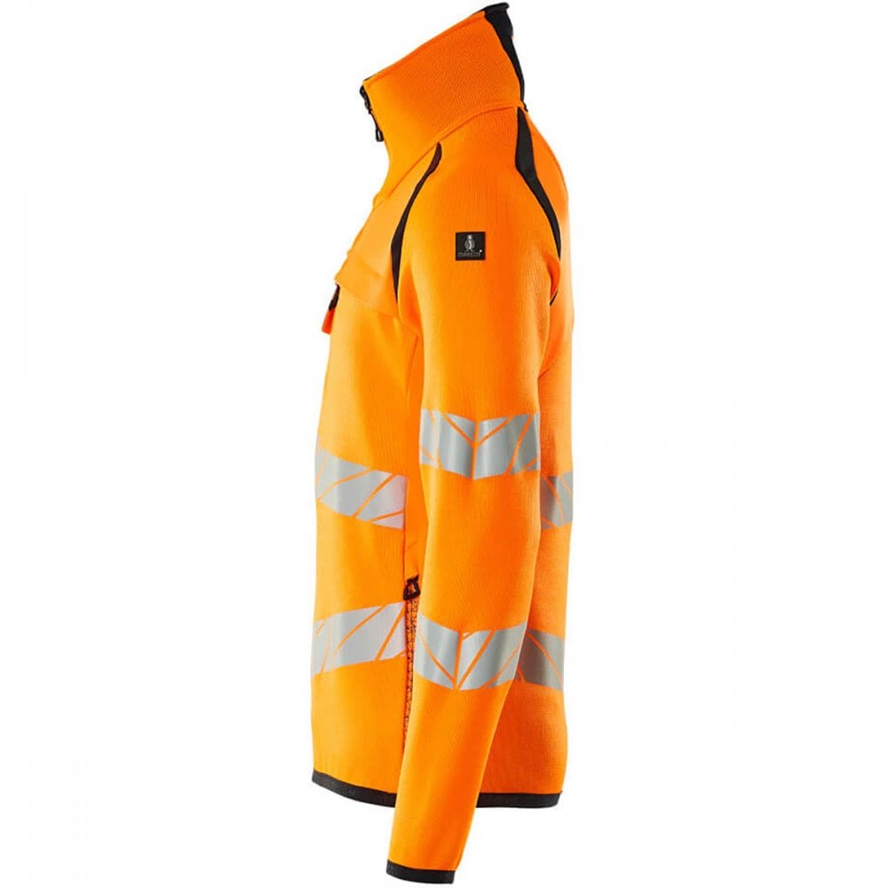 19005 Hi Vis Accelerate Safe Knitted Jumper with half zip