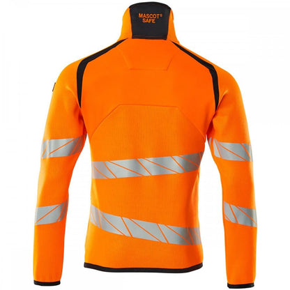 19005 Hi Vis Accelerate Safe Knitted Jumper with half zip