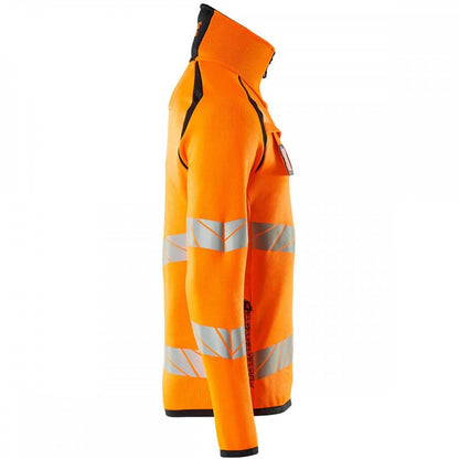 19005 Hi Vis Accelerate Safe Knitted Jumper with half zip
