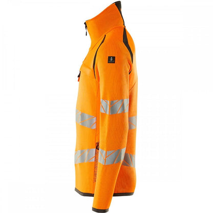 19005 Hi Vis Accelerate Safe Knitted Jumper with half zip