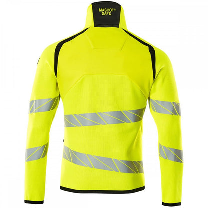 19005 Hi Vis Accelerate Safe Knitted Jumper with half zip