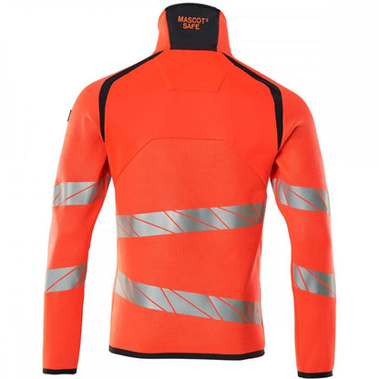 19005 Hi Vis Accelerate Safe Knitted Jumper with half zip