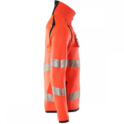 19005 Hi Vis Accelerate Safe Knitted Jumper with half zip