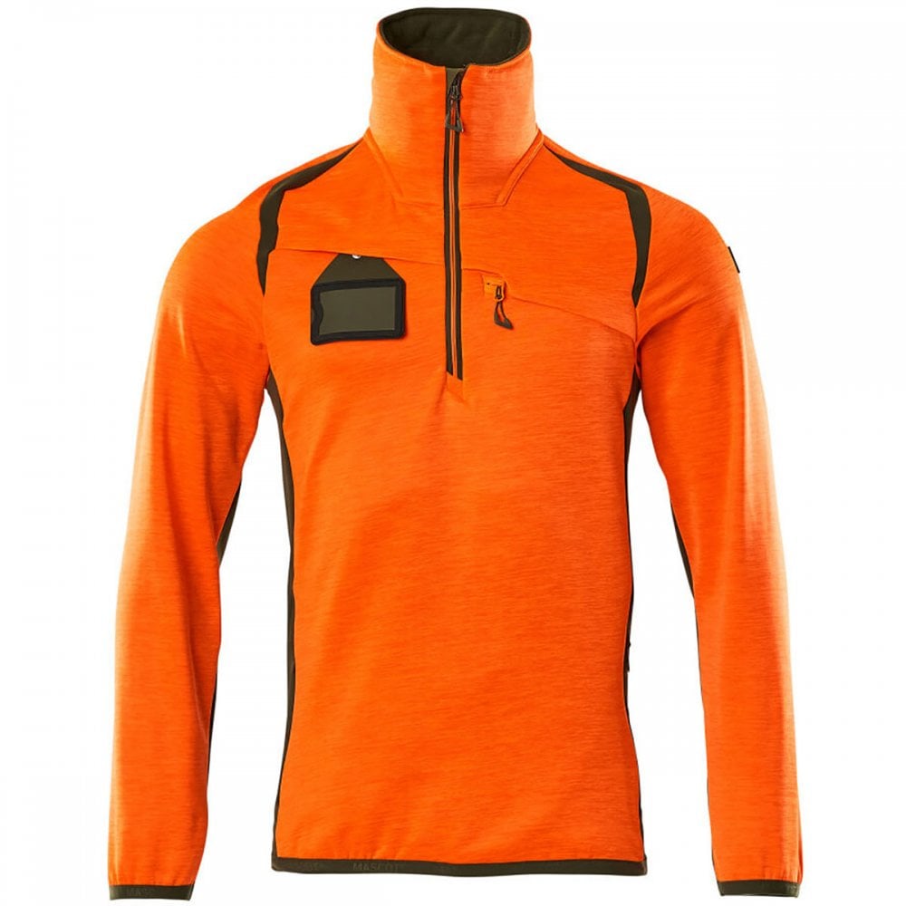 19303 Accelerate Safe Fleece Jumper with half zip
