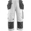 14349 Unique ¾ Length Trousers with holster pockets White/Dark Anthracite 36.5" *One Size Only - Outlet Store*
