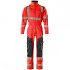19519 Accelerate Safe Boilersuit with kneepad pockets Hi-Vis Red/Dark Navy 2XL *One Size Only - Outlet Store*