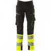 19379 Accelerate Safe Trousers with thigh pockets Black/Hi-Vis Yellow 32" 40.5" *One Size Only - Outlet Store*