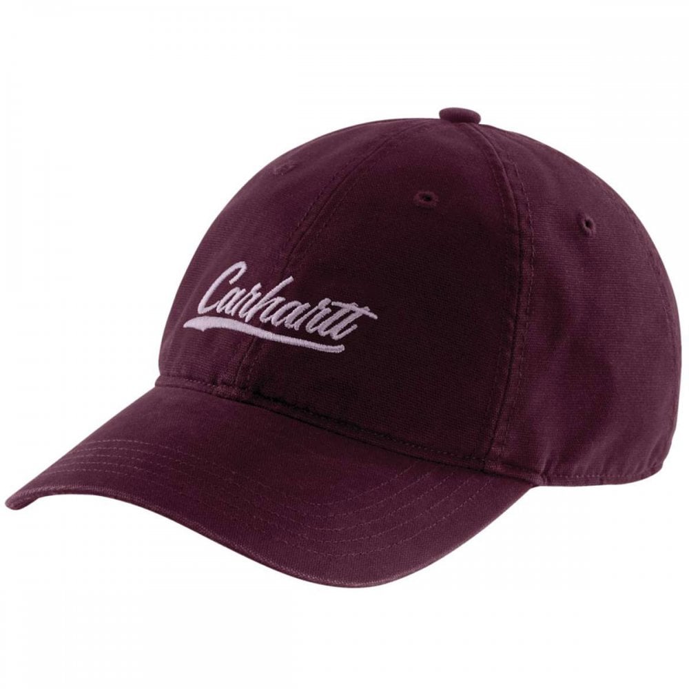 105247 Womens Canvas Script Graphic Cap