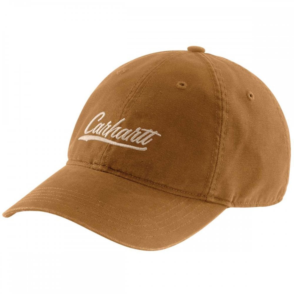 105247 Womens Canvas Script Graphic Cap