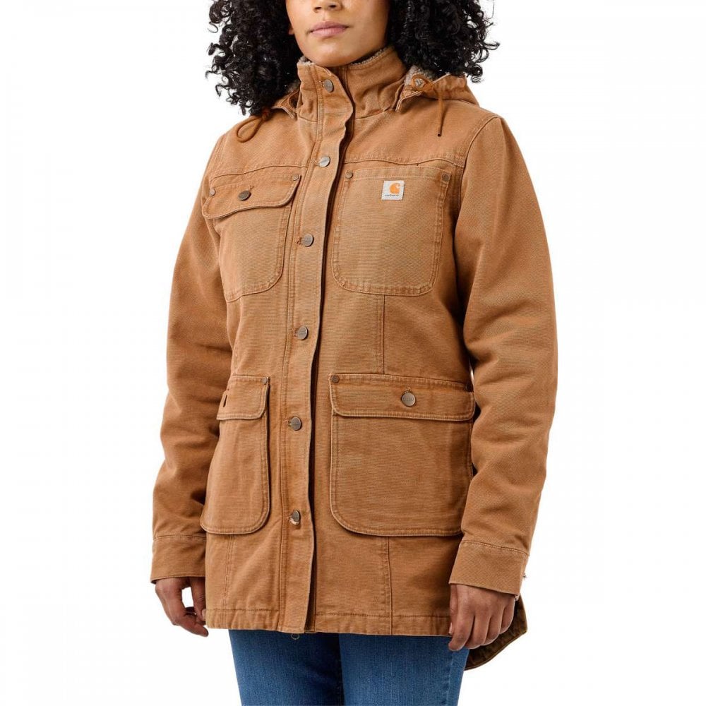 105512 Womens Loose Fit Weathered Duck Coat