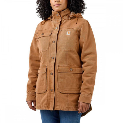 105512 Womens Loose Fit Weathered Duck Coat