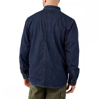 105605 Denim Fleece Lined Snap Front Shirt