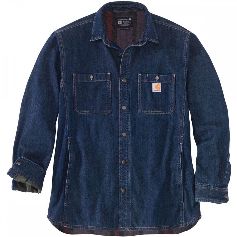 105605 Denim Fleece Lined Snap Front Shirt