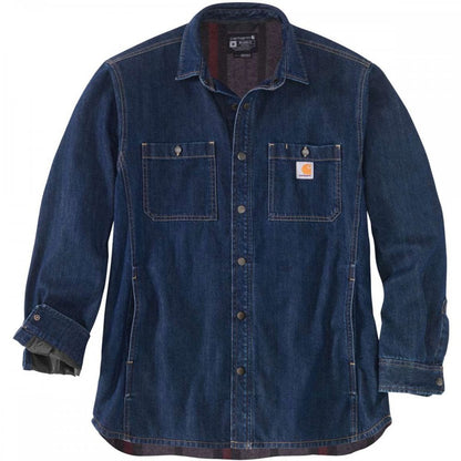 105605 Denim Fleece Lined Snap Front Shirt