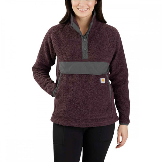 104922 Womens Relaxed Fit Fleece Pullover Blackberry Heather L *One Size Only - Outlet Store*