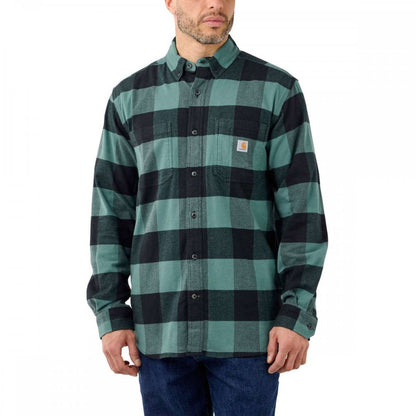 105432 Midweight Flannel Long Sleeve Plaid Shirt