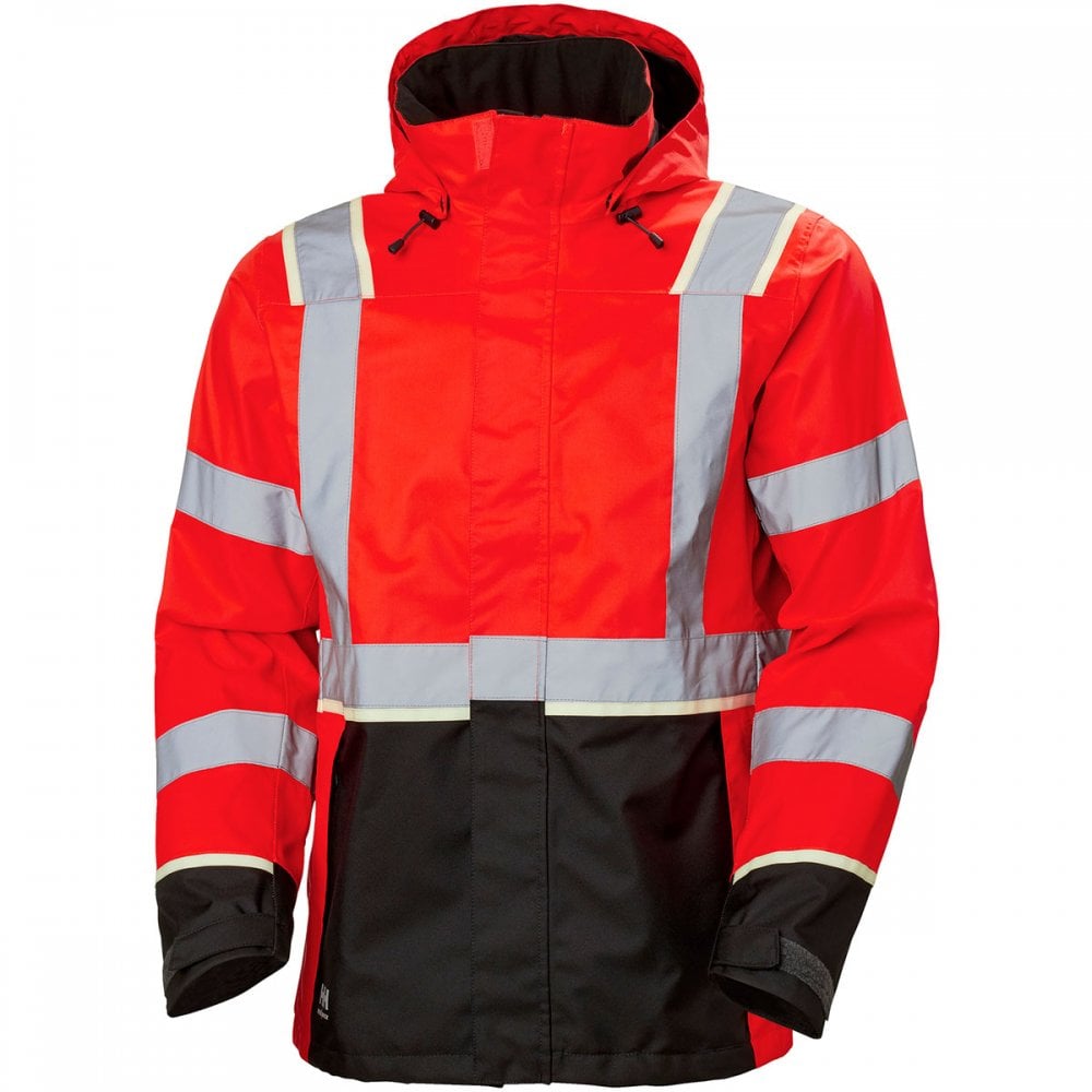 71185 UC-ME Shell Jacket Hi Vis Red/Ebony 4XL *One Size Only - Outlet Store*