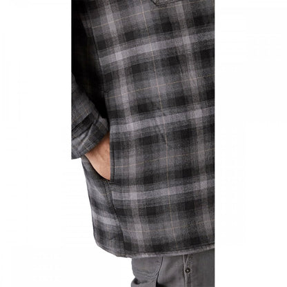 Fleece Hood Flannel Shirt Jacket