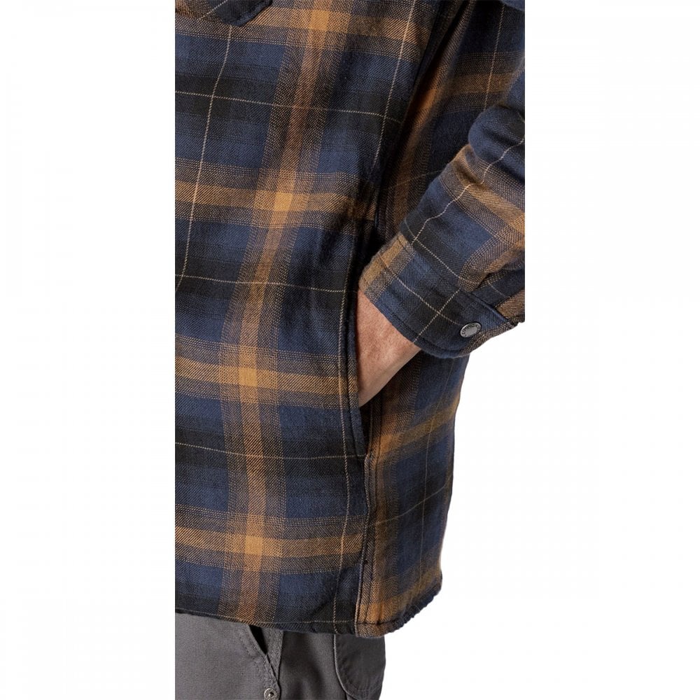 Fleece Hood Flannel Shirt Jacket