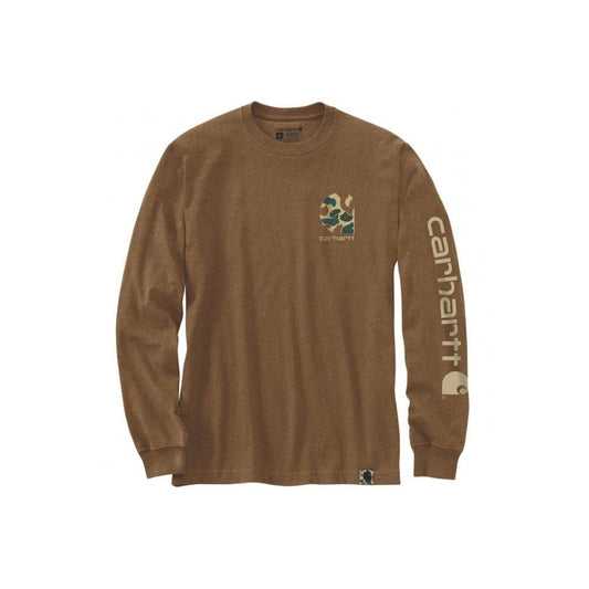 105485 Camo Logo Graphic Long Sleeve T-Shirt